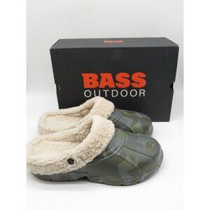 Bass Outdoor Field Slide Lined Camo Mens Size 9 Warm Faux Shearling Slip-On Mule